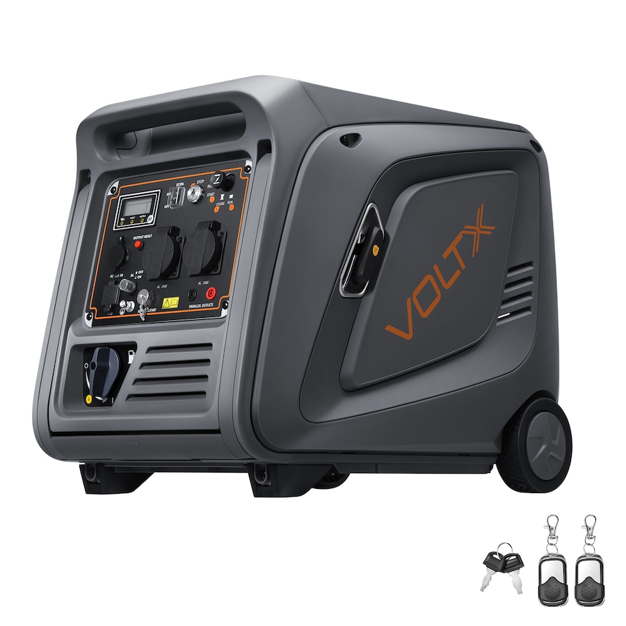 VoltX VX3850 Pro 3.85kW Inverter Generator Remote Start 2-Wire Auto Start Quiet Portable Caravan RV Camping Backup Power