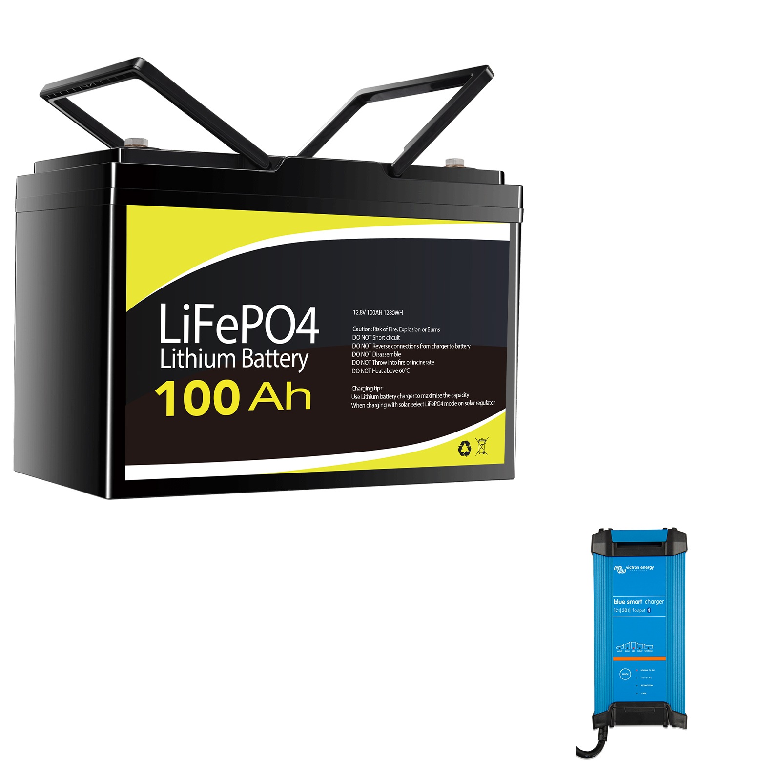 GENTRAX 12V 100Ah Lithium Battery Ultra Light Only 9.5kg + Victron Blue Smart