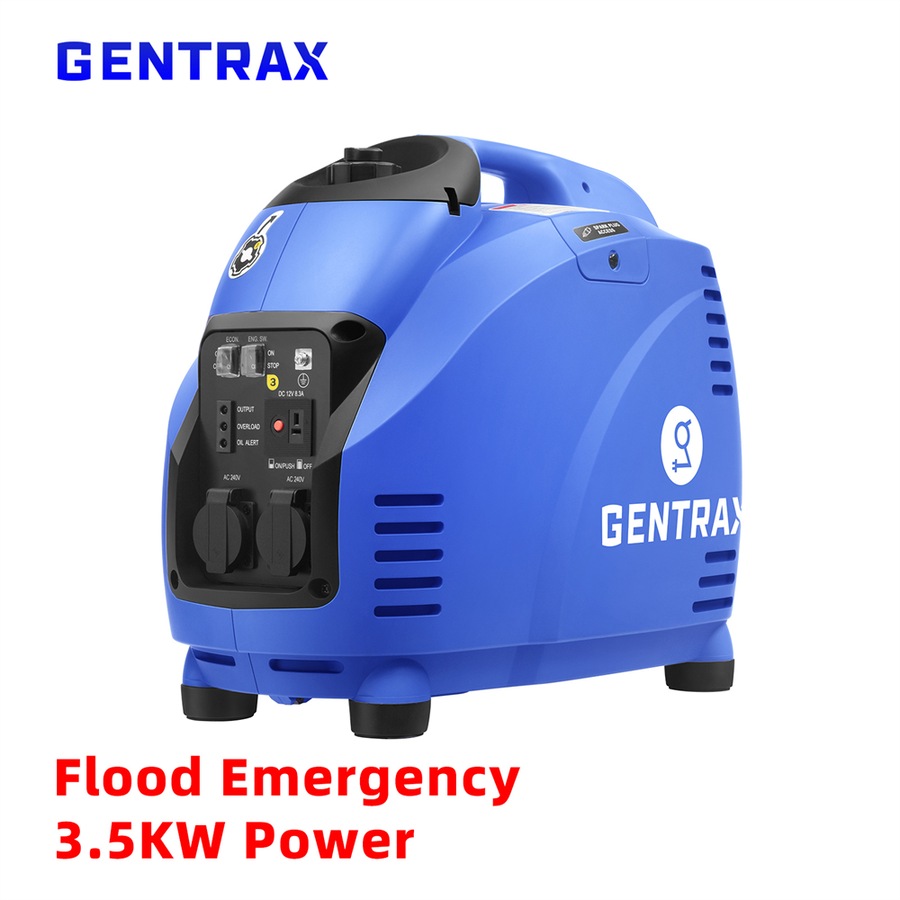 GENTRAX GT3500 3.5KW Flood Prepared Inverter Generator Pure Sine Petrol Camping