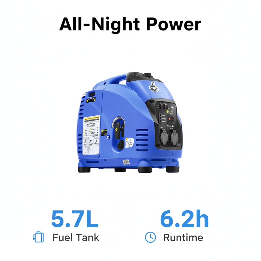 GENTRAX GT3500 3.5KW Flood Prepared Inverter Generator Pure Sine Petrol Camping
