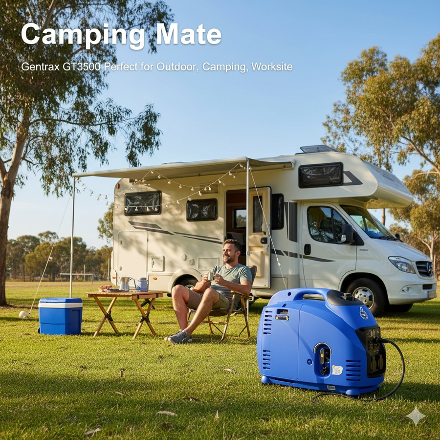 GENTRAX GT3500 3.5KW Flood Prepared Inverter Generator Pure Sine Petrol Camping