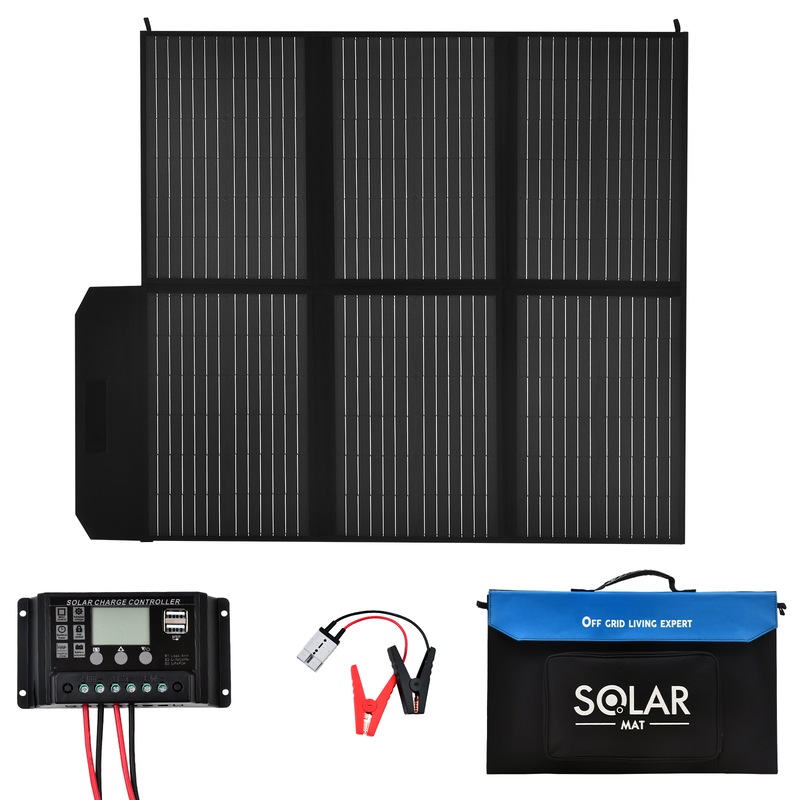 Buy Acemor 12v 380w Folding Solar Panel Blanket Mat Controller 2 Usb Camping Power Charge Mydeal 9524