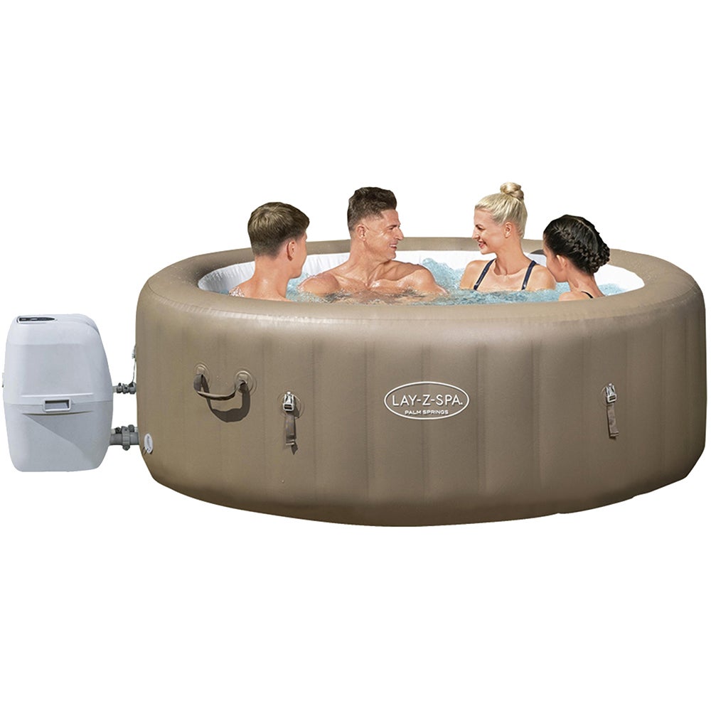 #60017 - Bestway Inflatable Spa Palm Springs Model 4-6 People Lay Z Hot Tub Massage ​​Bathtub Pool 140 Jets