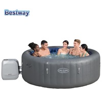 Bestway Inflatable Spa Santorini 60075 180 Jets + 10 HydroJets 5-7 People LED Bathtub Pool