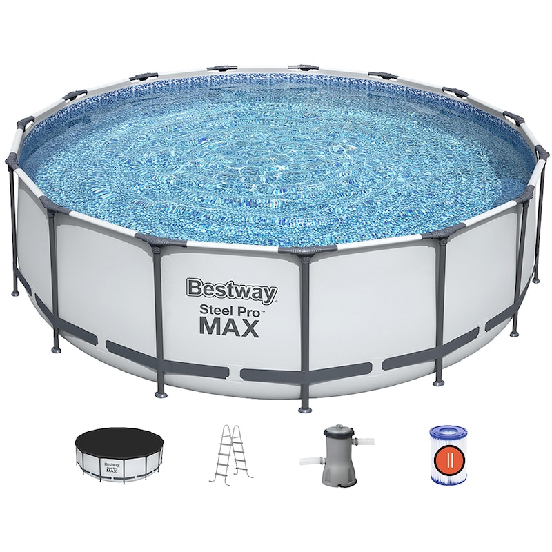 Buy 15FT X 4FT Bestway Above Ground Swimming Pools Steel Pro Frame ...