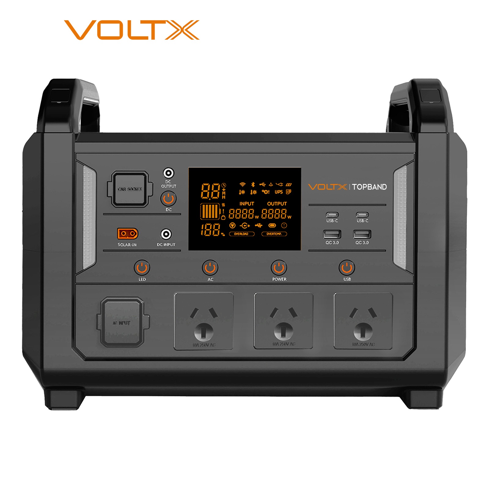 800W 518Wh Power Station E800 Solar Generator + VoltX 200W Panel ETFE