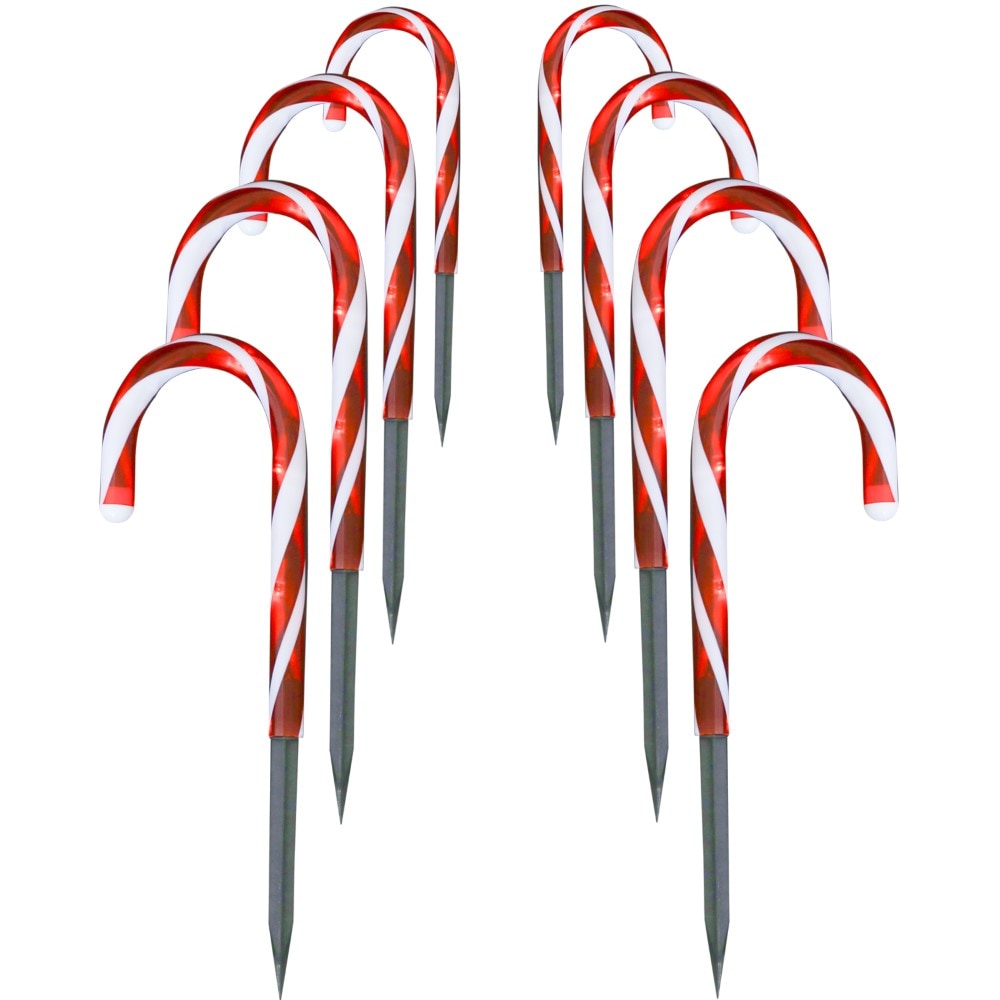 Buy Stockholm Christmas Lights 8pcs Solar LED Candy Canes Outdoor ...