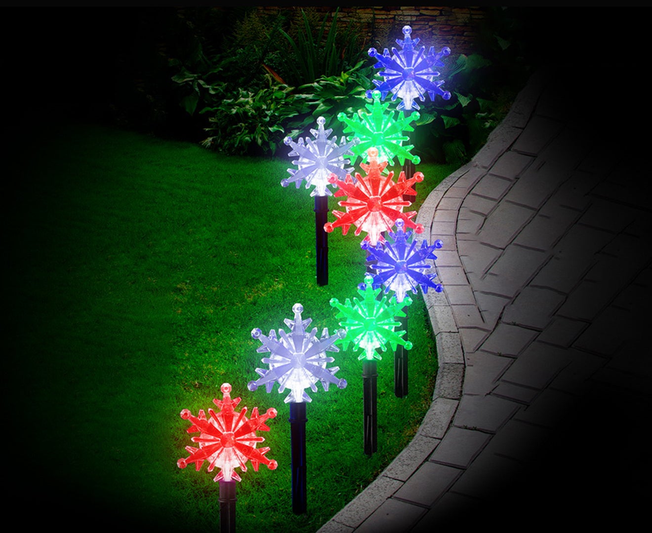 solar snowflake christmas lights