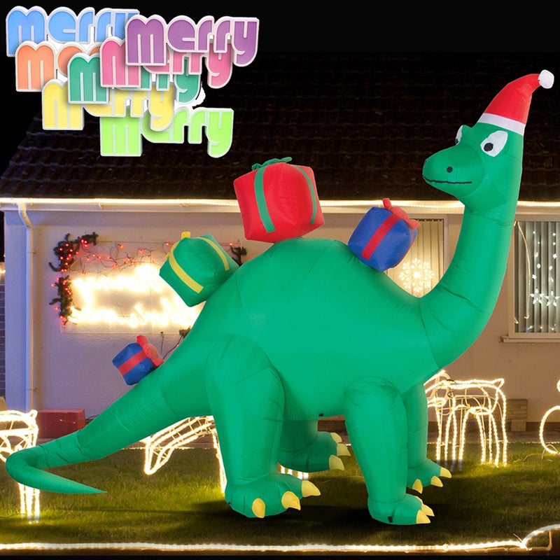 dinosaur christmas inflatables