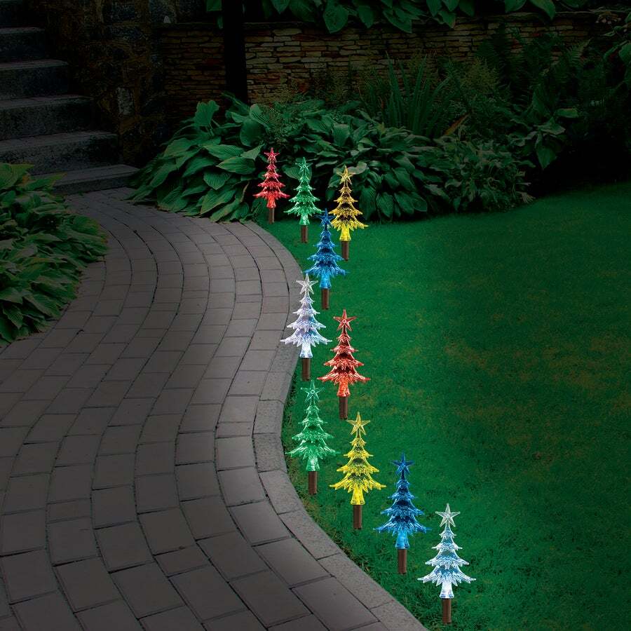 Buy Stockholm Christmas Lights 20pcs 24CM LED Solar Tree Multi Colour ...