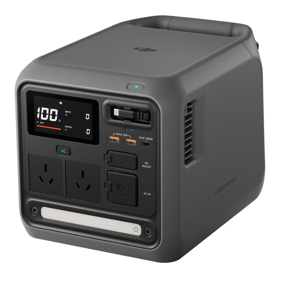 All-in-One Portable Power Station, DJI 800W 1008Wh with Fast Charge, Solar Input & Built-in Cable, Camping, Car & Emergency Ready