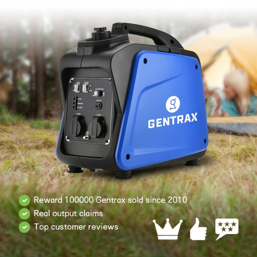 Reliable GENTRAX GT2000 Inverter Generator – 2KW Power, Euro 5 Eco-Friendly, Perfect for Caravan, RV & Outdoor Adventures