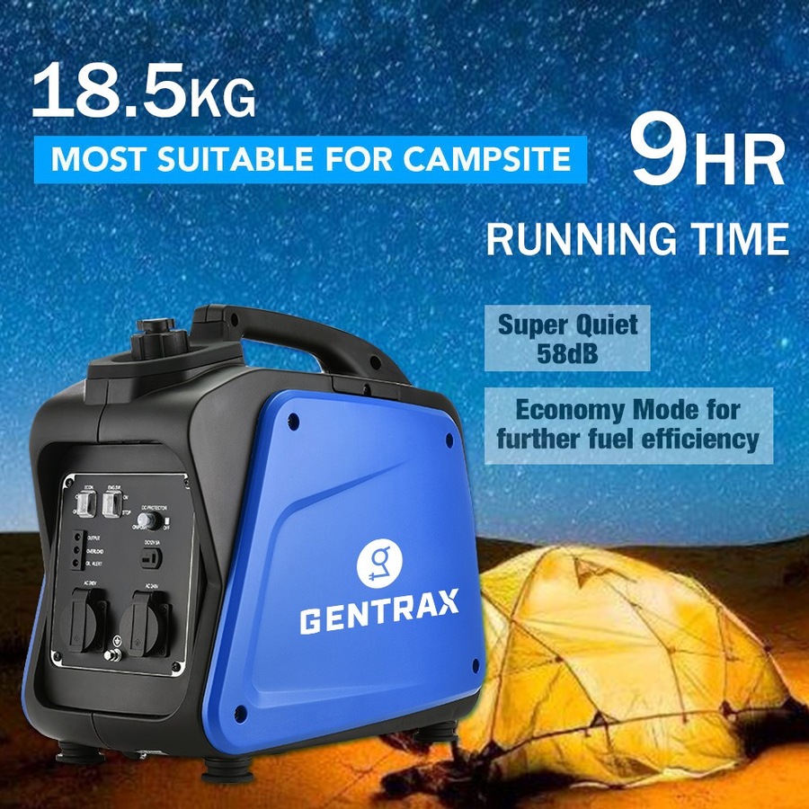 Reliable GENTRAX GT2000 Inverter Generator – 2KW Power, Euro 5 Eco-Friendly, Perfect for Caravan, RV & Outdoor Adventures