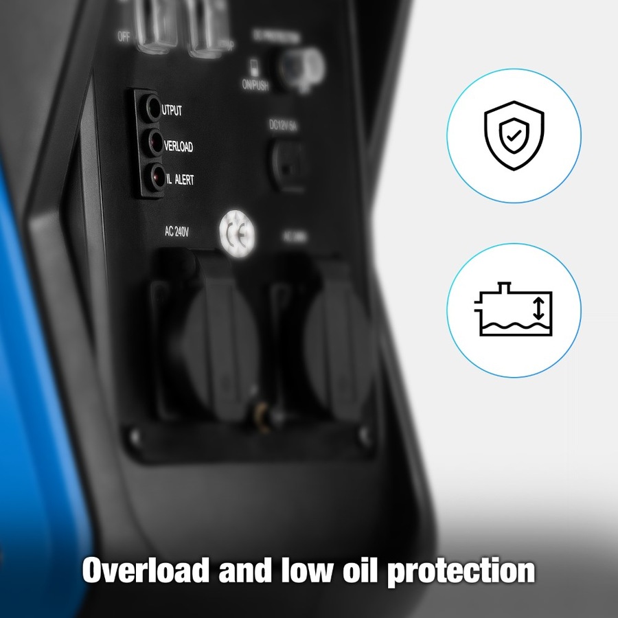 Reliable GENTRAX GT2000 Inverter Generator – 2KW Power, Euro 5 Eco-Friendly, Perfect for Caravan, RV & Outdoor Adventures