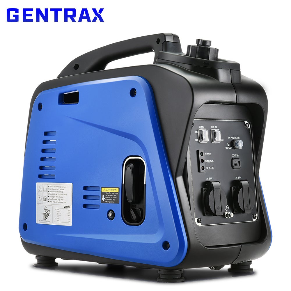 GENTRAX GT2000 Inverter Generator 2000W Max 100% Pure Sine Wave Petrol Portable for Camping Home