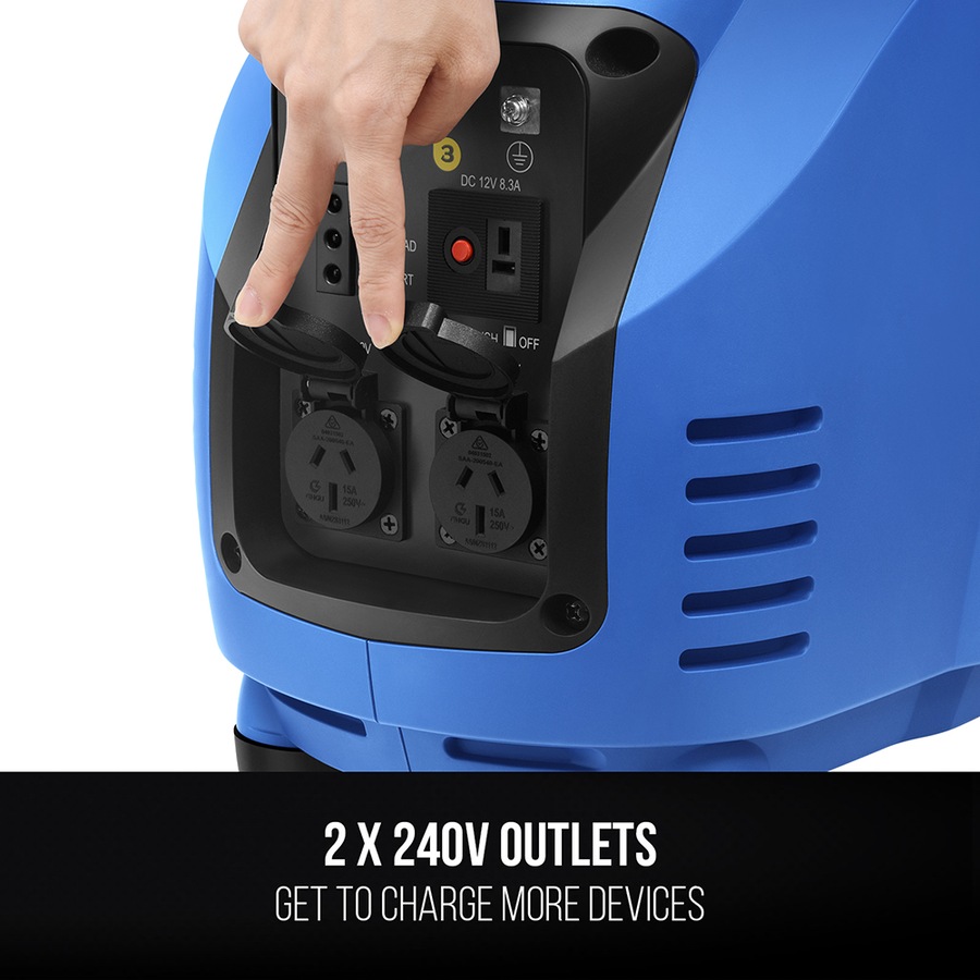 GENTRAX GT2500 Inverter Generator 2500W Max 100% Pure Sine Wave Petrol Portable for Camping Home