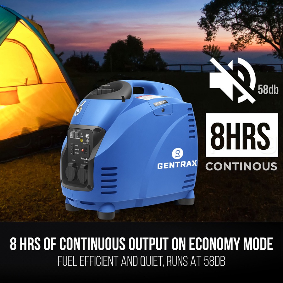 GENTRAX GT2500 Inverter Generator 2500W Max 100% Pure Sine Wave Petrol Portable for Camping Home