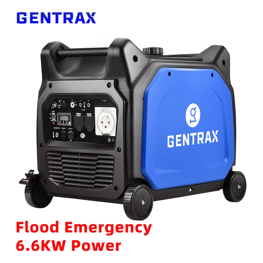 GENTRAX 6.6KW Inverter Generator – Quiet, Long-Run, Easy Start Power for RV, Camping, Farm Backup, Construction & Emergency