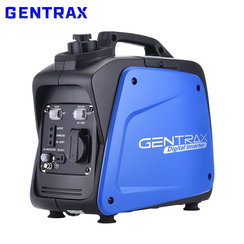 GENTRAX Inverter Generator - 800W Max, 700W Rated, 100% Pure Sine Wave, Petrol, Portable for Camping Home