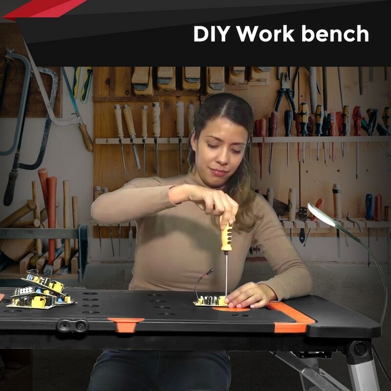 Portable Work Bench Platform Table DIY Tool Station Hand Truck Trolley