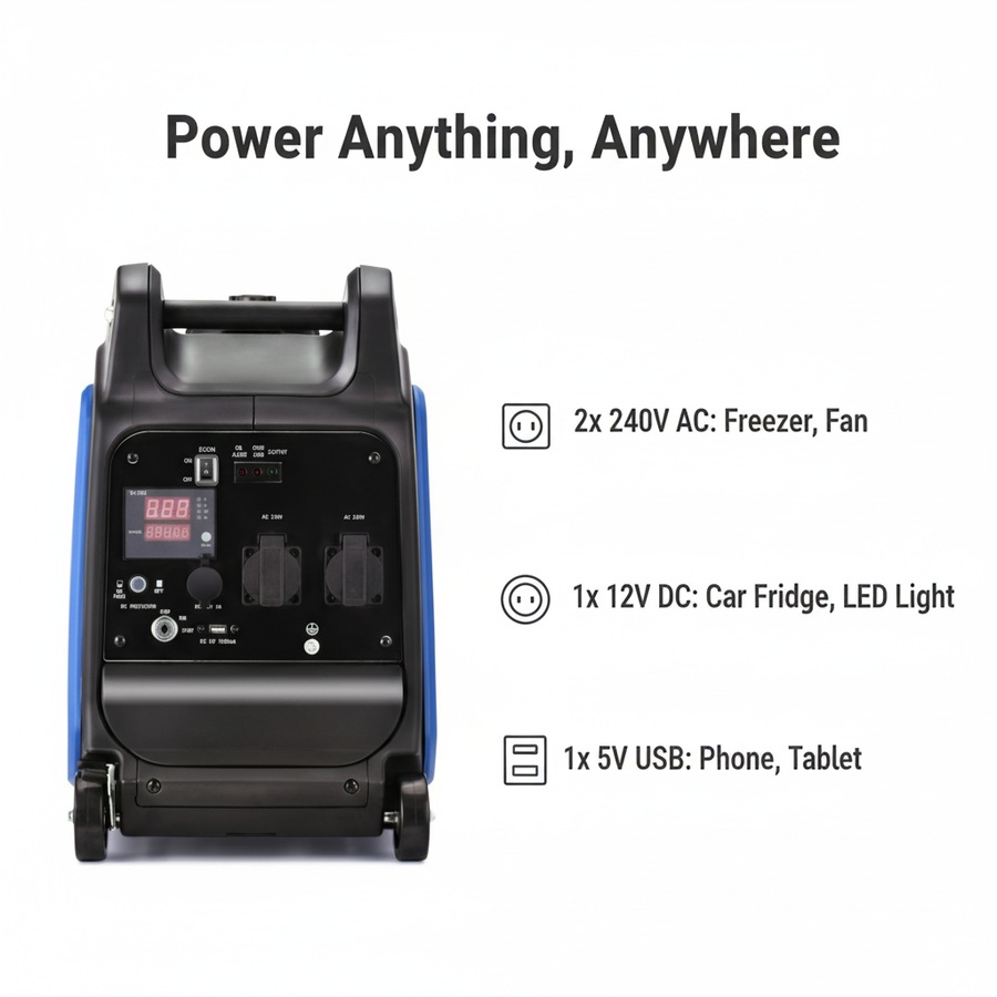 GENTRAX 3.5KW Inverter Generator GTX3500 Reliable Power for Flood Emergency