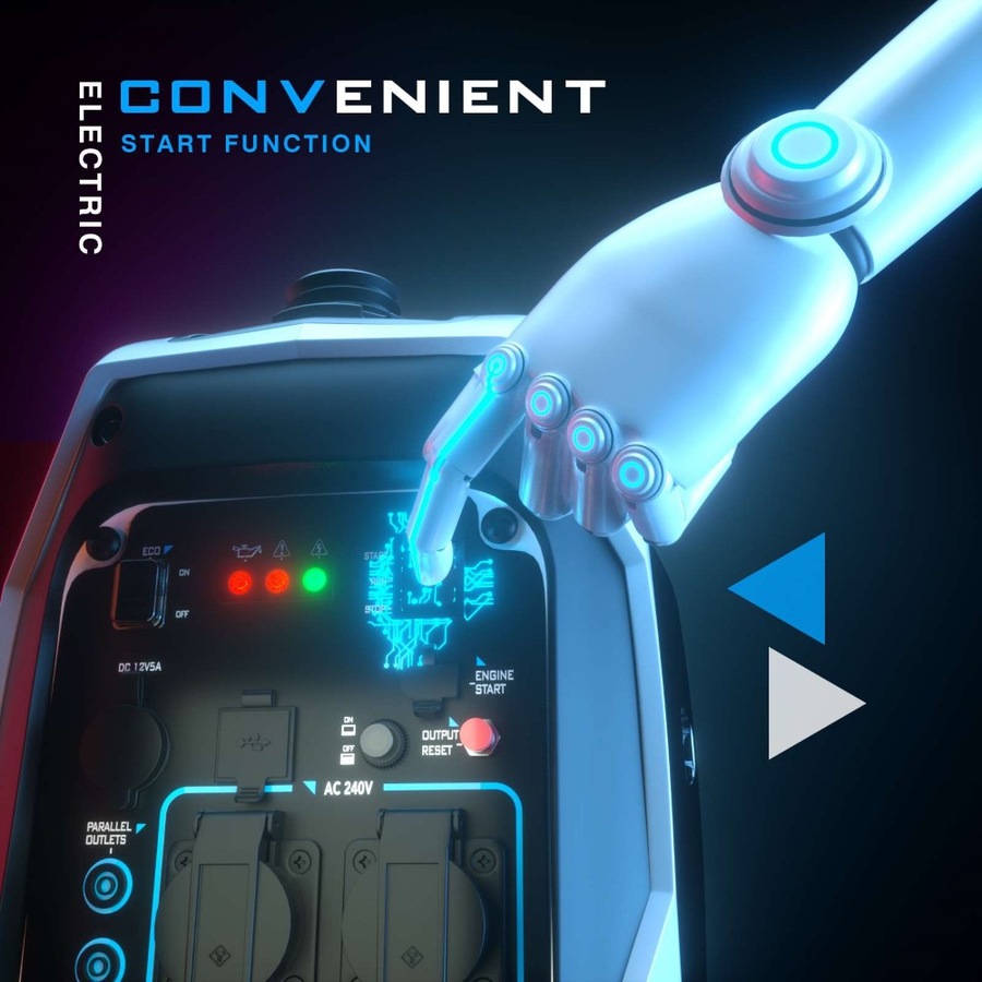 GENTRAX GPRO 2200 Inverter Generator 2.2KW Max 2.0KW Rated 2x USB Port