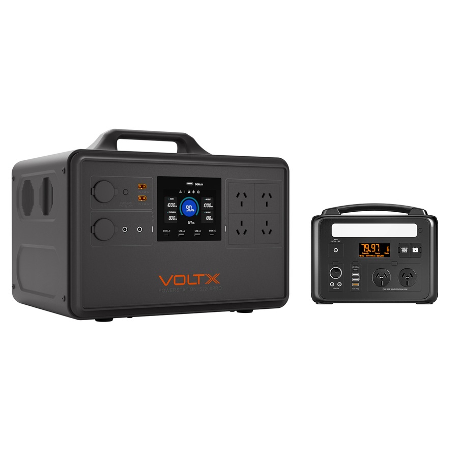 VoltX 3000W Total Portable Power Station Bundle 2400W + 600W Backup Power