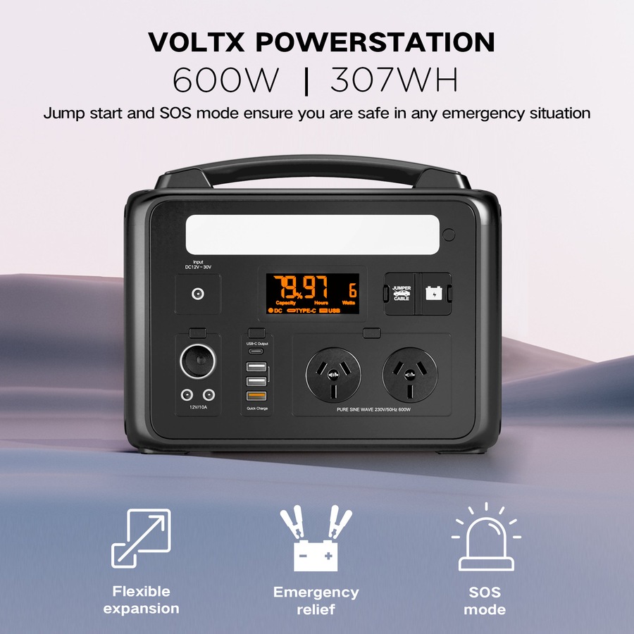 VoltX 3000W Total Portable Power Station Bundle 2400W + 600W Backup Power