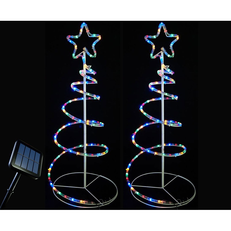 Buy Stockholm Christmas Lights 180CM LED Solar Rope Spiral Tree Multi