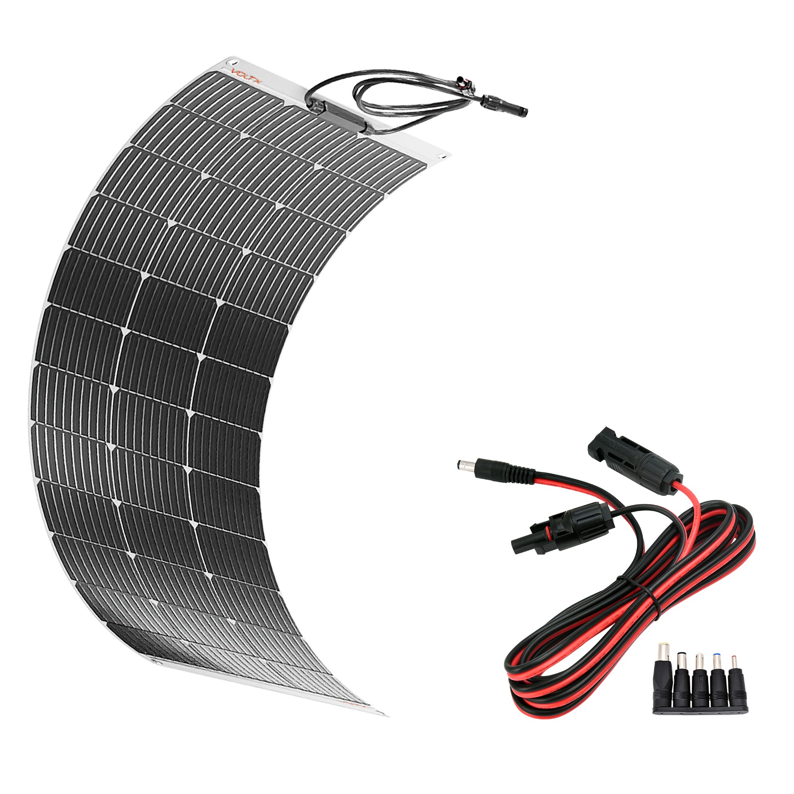 VoltX 100W Solar Panel Flexible + MC4 to DC5521 Adapter Australia