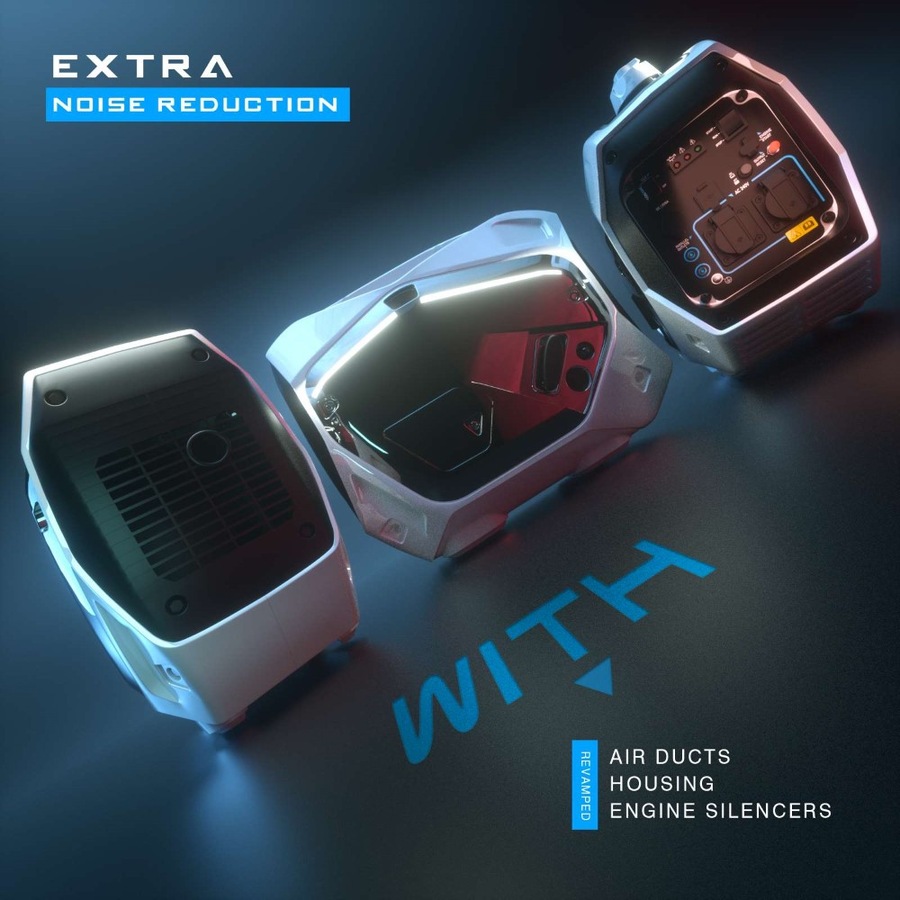 GENTRAX GPRO 2200 Inverter Generator - 2.2KW Max, 2.0KW Rated, Sine Wave, Petrol - Electric Start