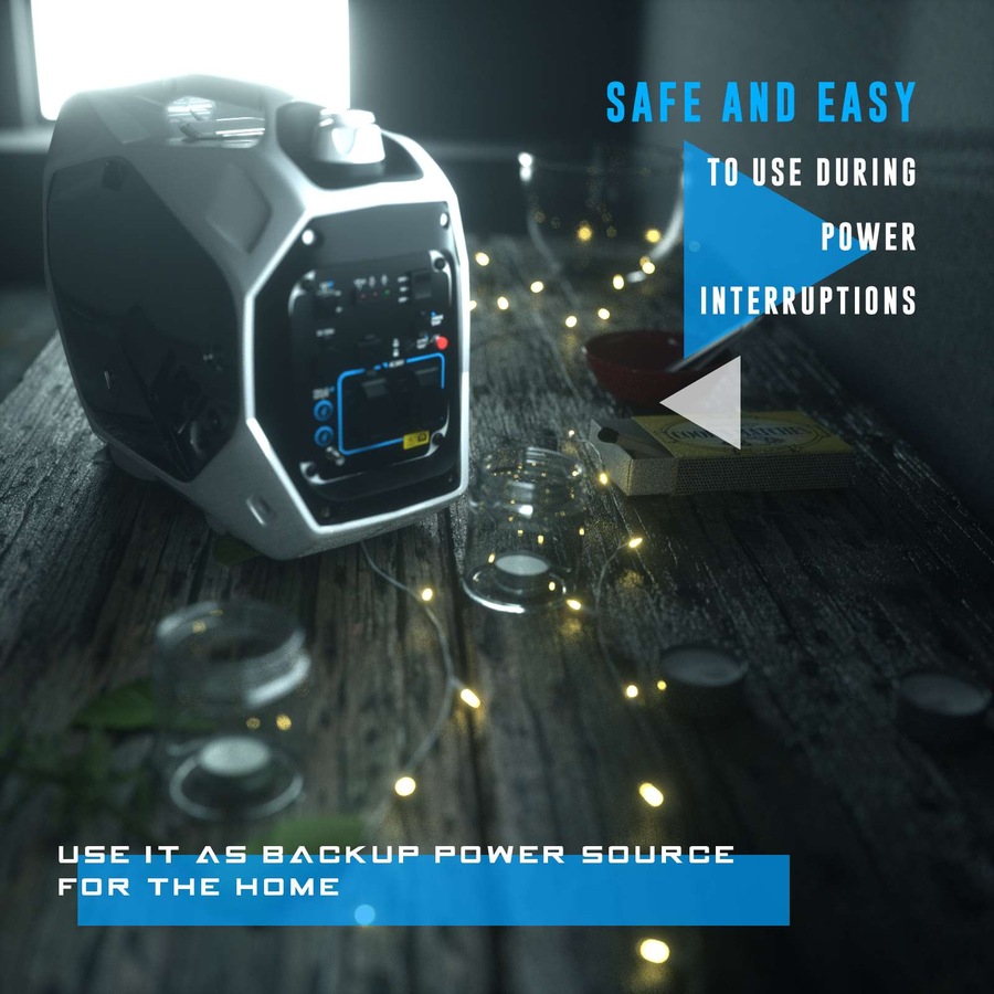 GENTRAX GPRO 2200 Inverter Generator - 2.2KW Max, 2.0KW Rated, Sine Wave, Petrol - Electric Start