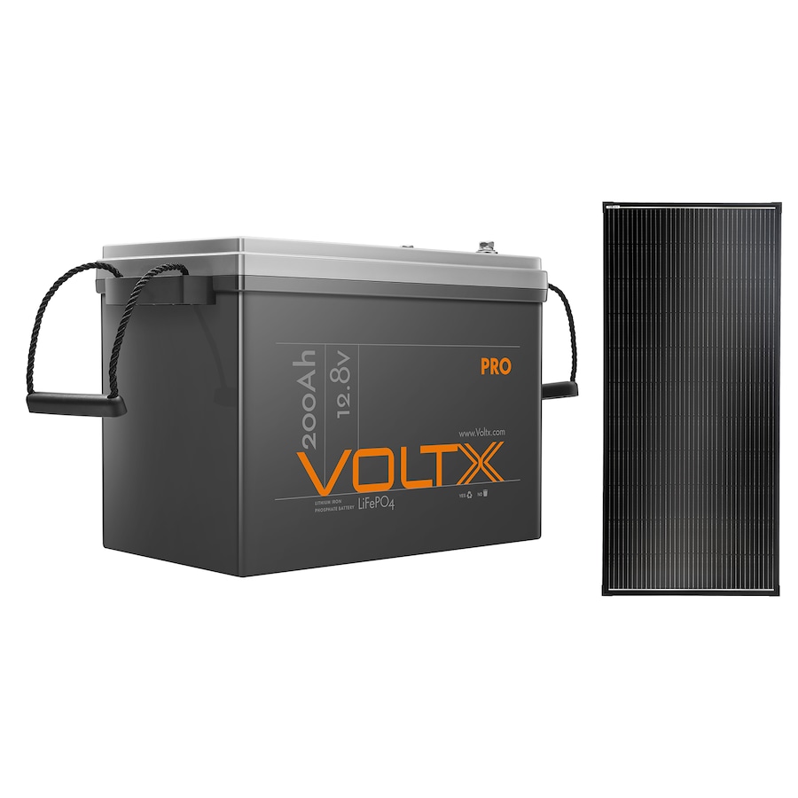 VoltX 12V Lithium Battery 200Ah + 200W Solar Panel