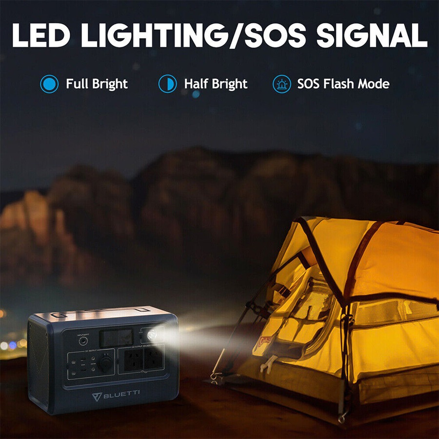 BLUETTI EB70 Portable Power Station, 1000W/716Wh LiFePO4 Battery, Support Wireless Charging, Solar Generator