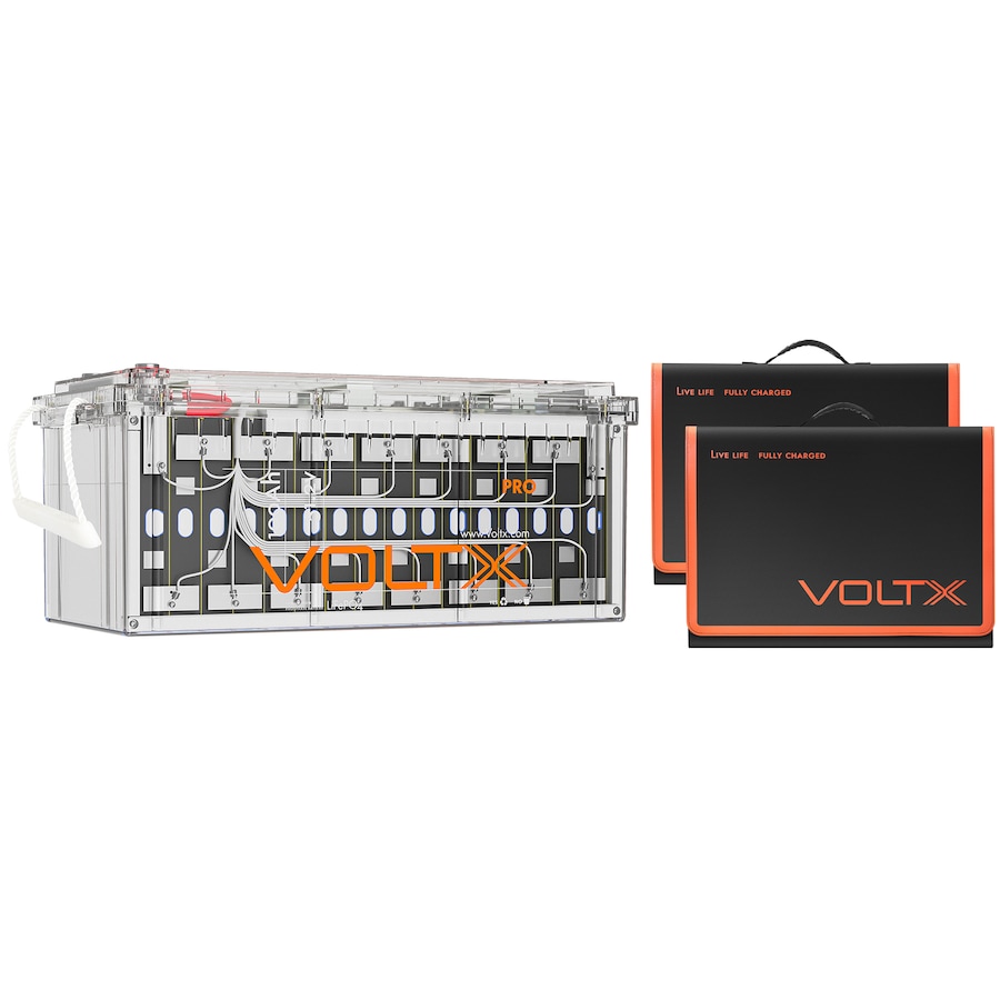 VoltX 48V Lithium Battery 5120Wh + 400W Folding Solar Panel