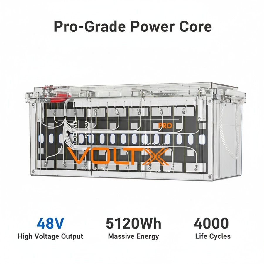 VoltX 48V 100Ah Lithium Battery + 1800W Power Station