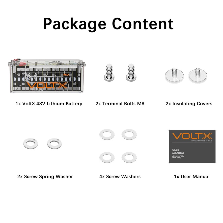 VoltX 48V 100Ah Lithium Battery + 1800W Power Station
