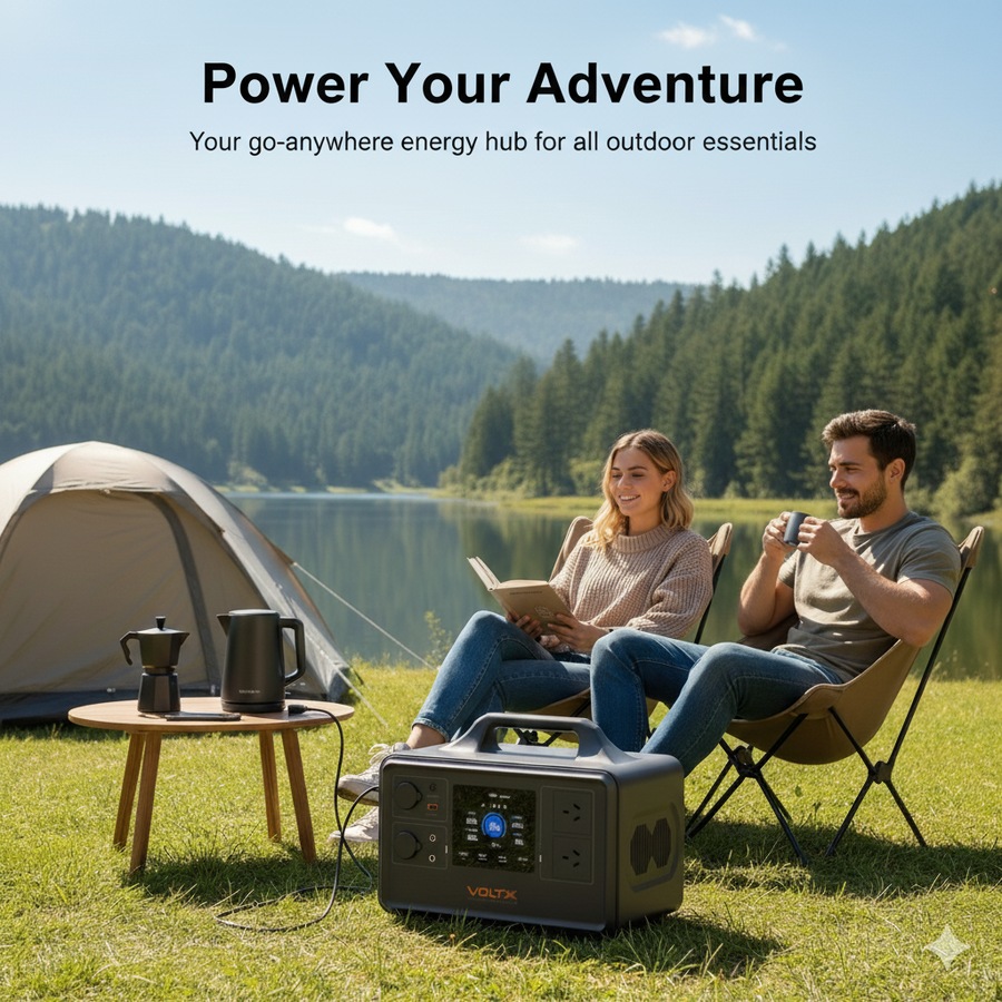VoltX 1800W + 600W Portable Power Station Bundle – Solar Generator Kit for Home Backup, Camping, RV & Outdoor Emergency Power