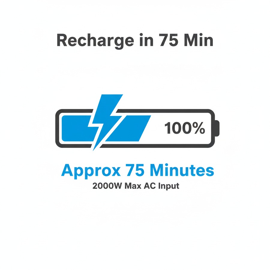 VoltX S2200Pro 2400W 2240Wh Fast-Charge Power Station – 1.25h Recharge, 11 Outputs, LiFePO4 Backup Power