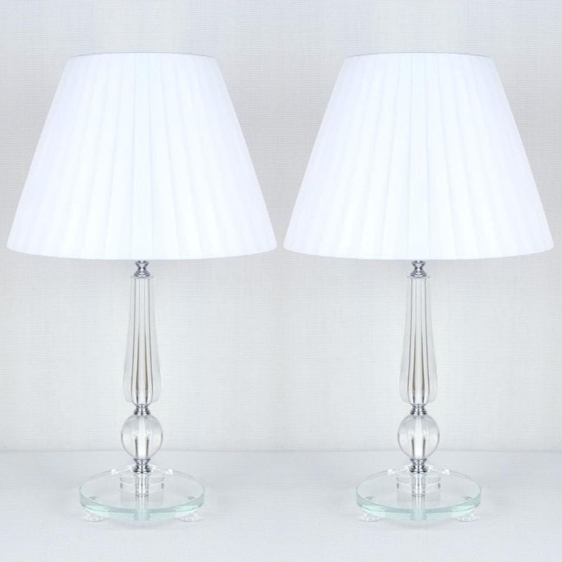 Bedside lamps on sale white shade