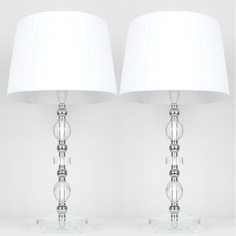 Glass bedroom on sale table lamps