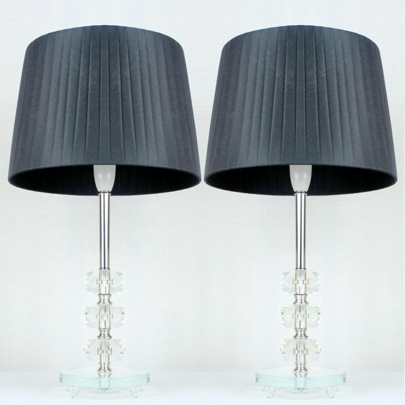 Buy 2x Modern Designer Bedside Lamps Black Shades MyDeal   2x Modern Designer Bedside Lamps Black Shades 01 