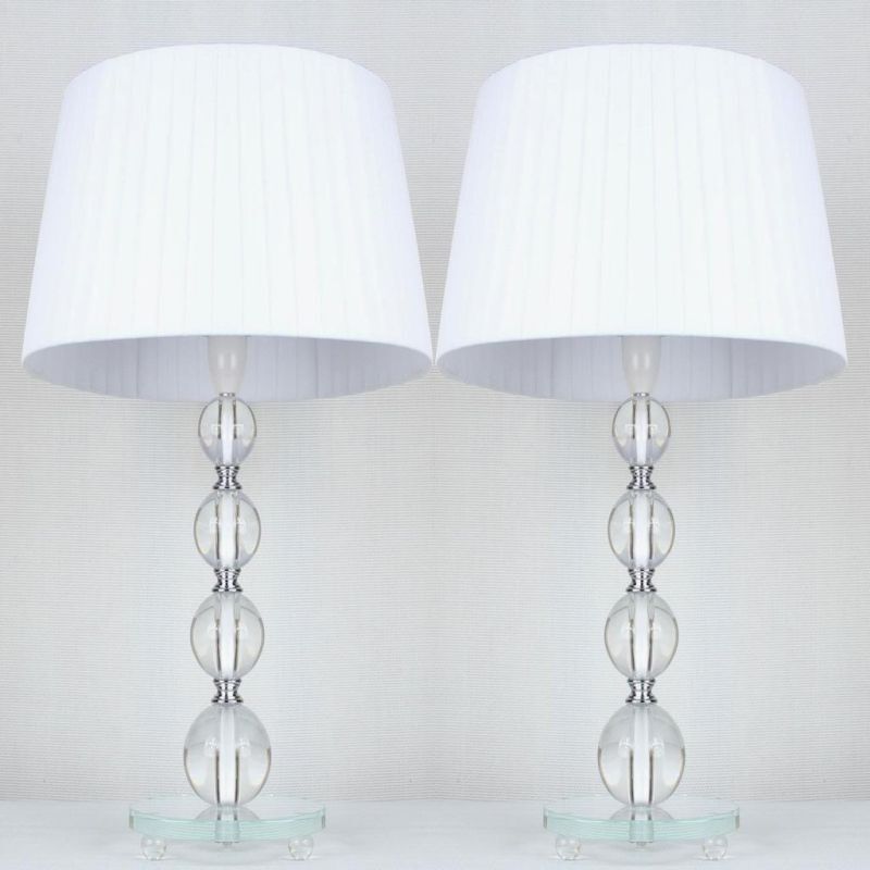 2x Bead Acrylic Bedside Table Lamps W, Bed Side Table Lamps Au