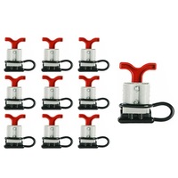 ATEM POWER 10x Anderson Style Plug Connectors 50 AMP T Handle Dust Cap Cover Solar