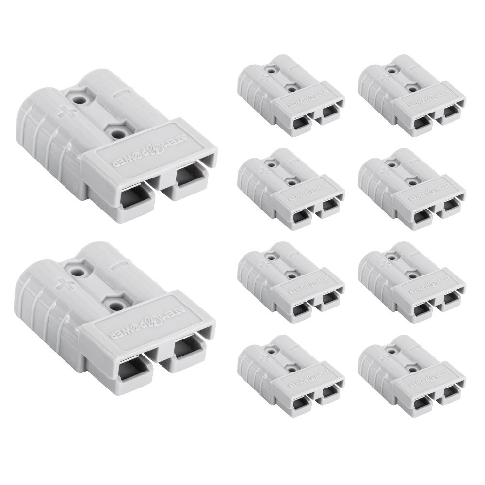 ATEM POWER 10Pcs Anderson Style Plug Connectors 50 AMP 12-24V 6AWG DC Power Tool