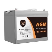 MOBI100Ah Deep Cycle Battery 12V AGM Marine Sealed Solar Power Portable 4WD