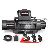 FIERYRED 12V 13000LBS/5909KGS Electric Winch Wireless Synthetic Rope 4WD ATV BOAT TRUCK