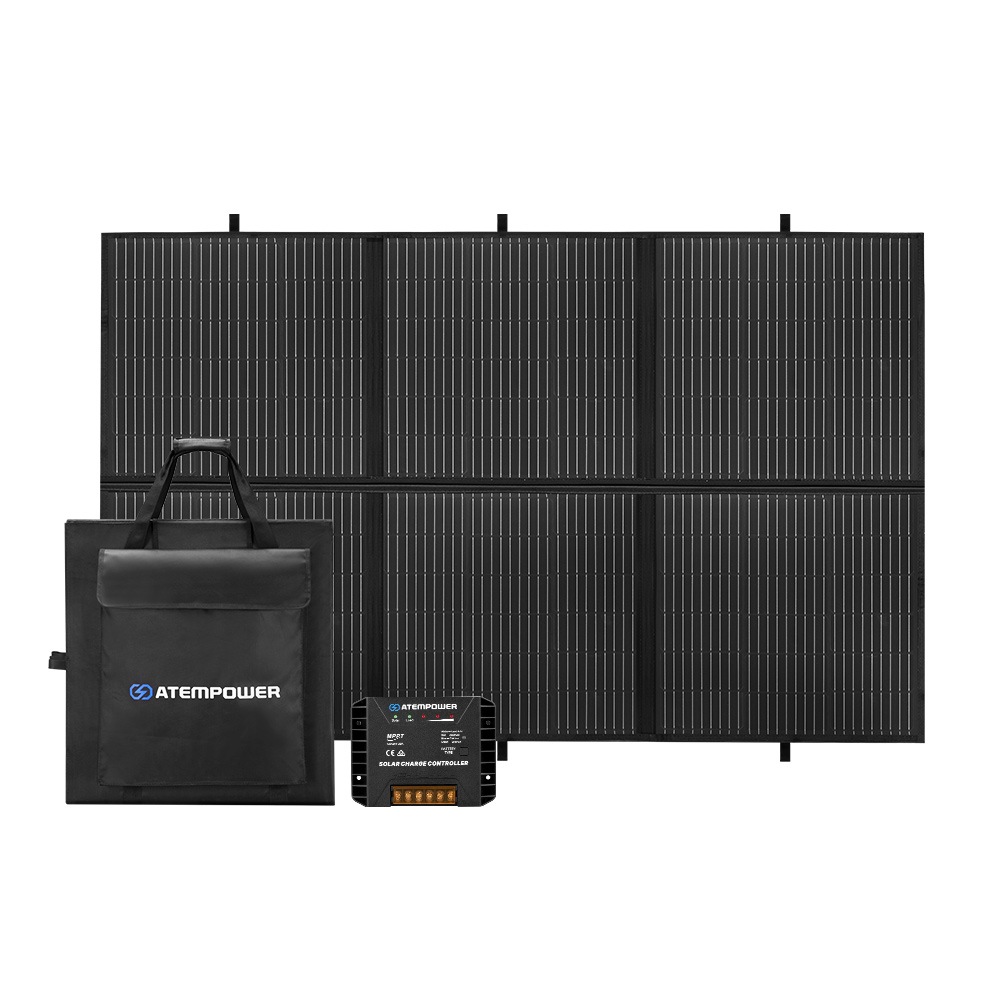 ATEM POWER 12V 300W Folding Solar Mat Flexible Blanket Panel Kit Camping