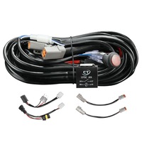 LIGHTFOX Dual Connector Plug & Play Smart Harness High Beam Driving Light Wiring Harness