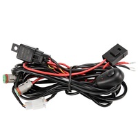 LIGHTFOX 2 Way High Beam Wiring Loom Harness 12V 40A Relay Switch Kit Driving Light Bar